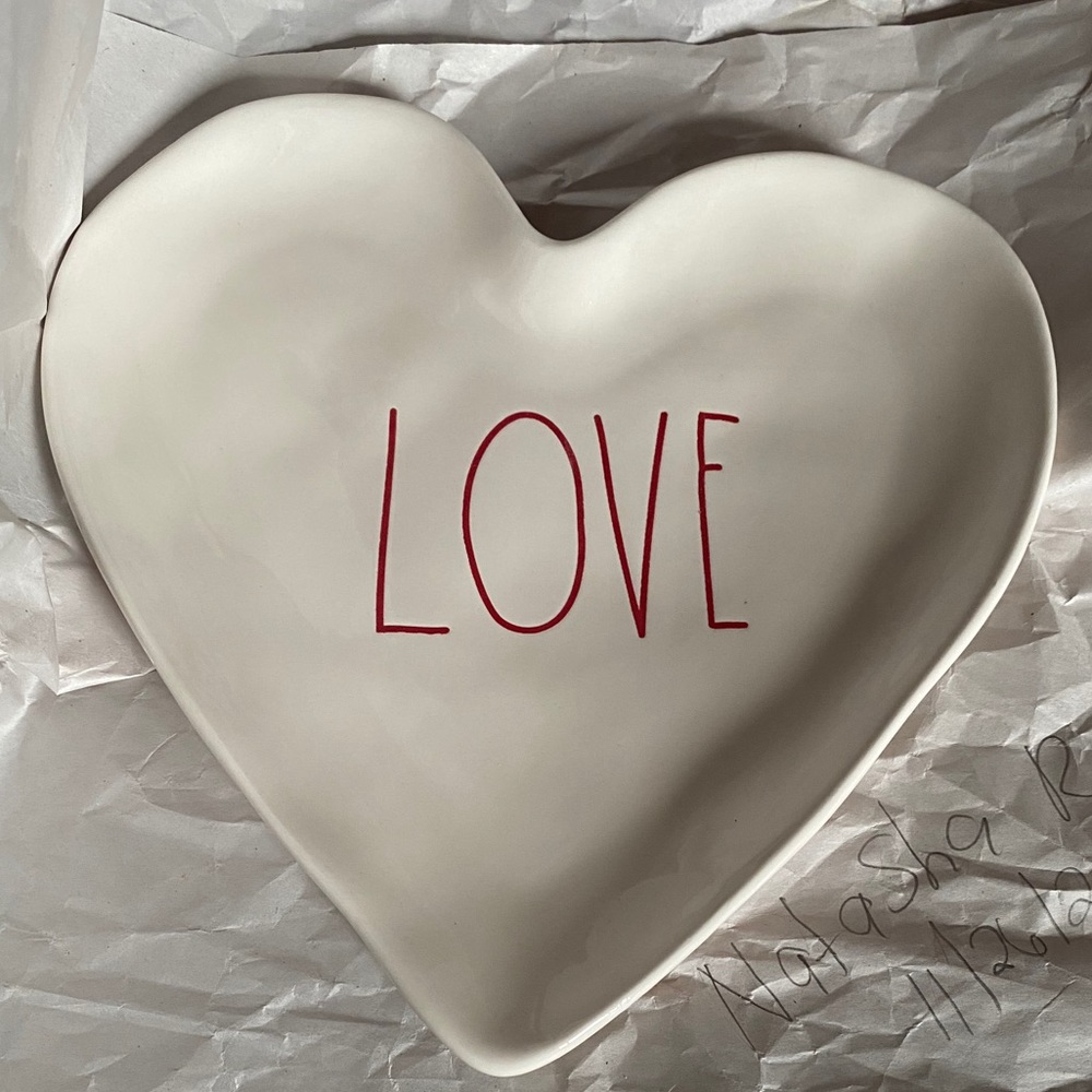 Rae Dunn Love Heart plate